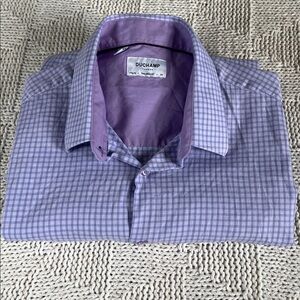 Duchamp London Tailored Fit Checked Dress Shirt